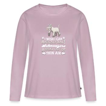 Schnauzer Dog - Women's Premium Organic Long Sleeve Shirt - dusky pink - Front - Julia (174cm)