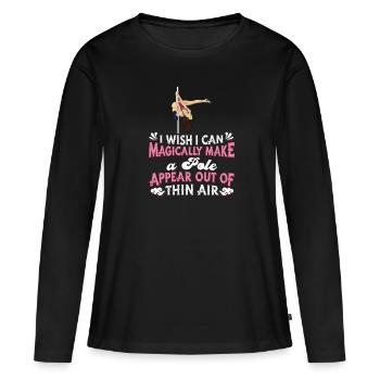 Pole Dance Pole Fitness - T-shirt manches longues Premium bio Femme - noir - Devant - Julia (174cm)