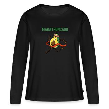 Ultramarathon 100 kilometers Ultrarunning - Women's Premium Organic Long Sleeve Shirt - black - Front - Julia (174cm)