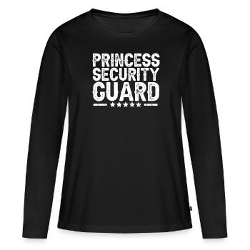 Service de sécurité des agents de sécurité - T-shirt manches longues Premium bio Femme - noir - Devant - Julia (174cm)