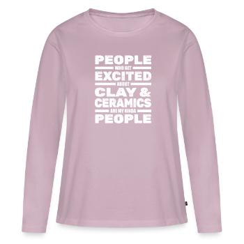 Töpfern - Frauen Premium Bio Langarmshirt - Altrosa - Vorne - Julia (174cm)