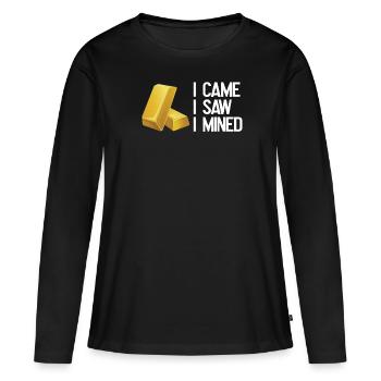Gold Mining Gold Mine - Women's Premium Organic Long Sleeve Shirt - black - Front - Julia (174cm)