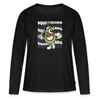 Squash - Frauen Premium Bio Langarmshirt - Schwarz - Vorne - Julia (174cm)