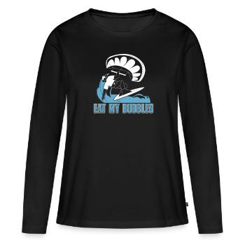 Kitesurfing Kiteboarding Kite Kite Kiten - Women's Premium Organic Long Sleeve Shirt - black - Front - Julia (174cm)