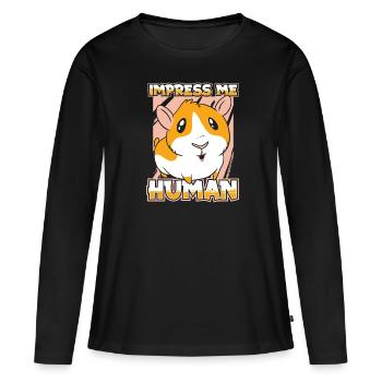 Cochon d’Inde Cochon d’Inde - T-shirt manches longues Premium bio Femme - noir - Devant - Julia (174cm)