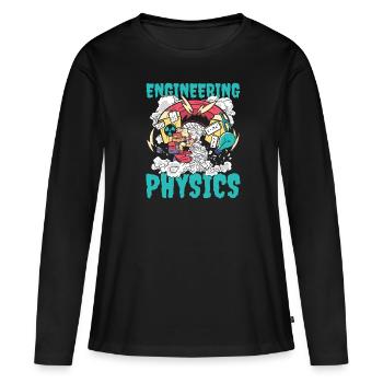 Physicien physicien - T-shirt manches longues Premium bio Femme - noir - Devant - Julia (174cm)