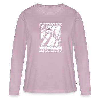 Zebra - Frauen Premium Bio Langarmshirt - Altrosa - Vorne - Julia (174cm)