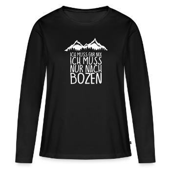 Je n’ai rien à faire, je dois juste aller à BOLZANO - T-shirt manches longues Premium bio Femme - noir - Devant - Julia (174cm)