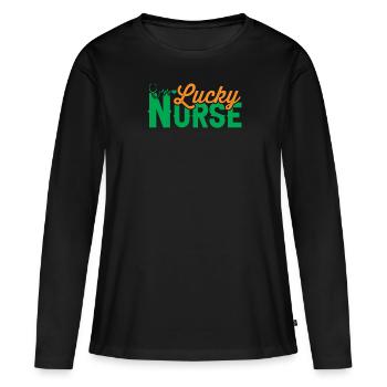Krankenschwester Krankenhaus Not - Frauen Premium Bio Langarmshirt - Schwarz - Vorne - Julia (174cm)