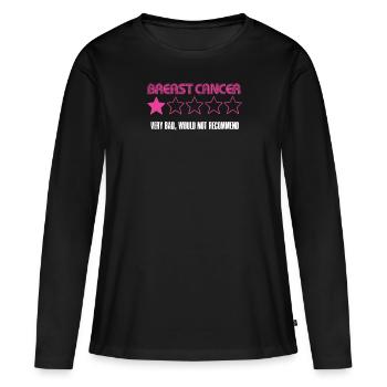 Évaluation du cancer du sein - T-shirt manches longues Premium bio Femme - noir - Devant - Julia (174cm)