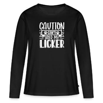 Occupé comme un chien - T-shirt manches longues Premium bio Femme - noir - Devant - Julia (174cm)