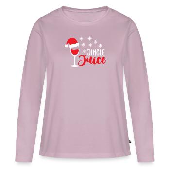 Jingle Juice Christmas Time - Women's Premium Organic Long Sleeve Shirt - dusky pink - Front - Julia (174cm)
