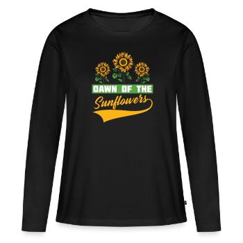 Tournesol - T-shirt manches longues Premium bio Femme - noir - Devant - Julia (174cm)