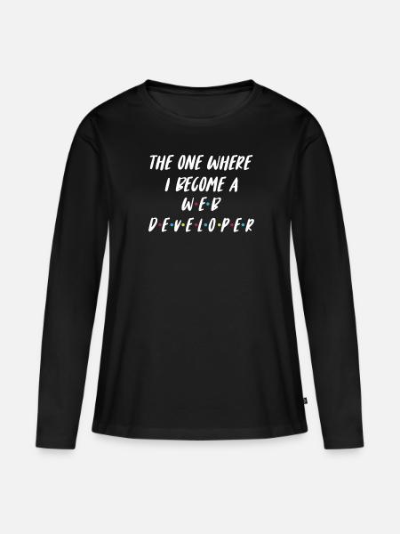 Web Entwickler Webdeveloper Web-Entwickler - Frauen Premium Bio Langarmshirt - Schwarz