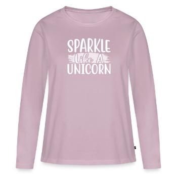 Funkeln wie ein Einhorn Unicorn - Frauen Premium Bio Langarmshirt - Altrosa - Vorne - Julia (174cm)