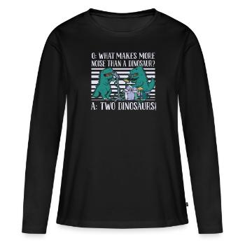 Dinosaurier Erwachsener Dinosaurier - Frauen Premium Bio Langarmshirt - Schwarz - Vorne - Julia (174cm)