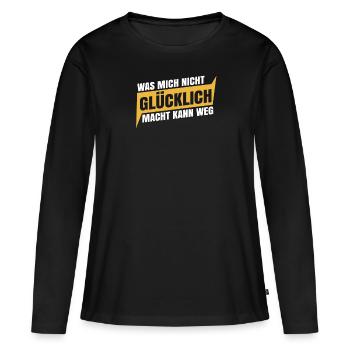 Schwarzer Humor Ironie - Frauen Premium Bio Langarmshirt - Schwarz - Vorne - Julia (174cm)