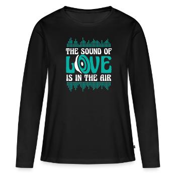 Ingénieur du son Ingénieur du son mari - T-shirt manches longues Premium bio Femme - noir - Devant - Julia (174cm)