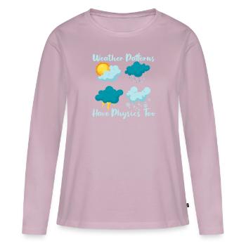 Physique Phyiker Physique appliquée - T-shirt manches longues Premium bio Femme - rose poudré - Devant - Julia (174cm)