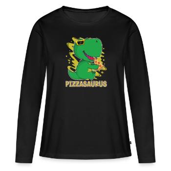 Dinosaurier Erwachsener Dinosaurier - Frauen Premium Bio Langarmshirt - Schwarz - Vorne - Julia (174cm)