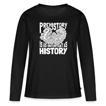 Dinosaurier Erwachsener Dinosaurier - Frauen Premium Bio Langarmshirt - Schwarz - Vorne - Julia (174cm)