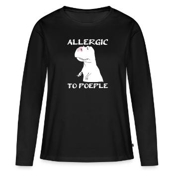 Dinosaurier Erwachsener Dinosaurier - Frauen Premium Bio Langarmshirt - Schwarz - Vorne - Julia (174cm)