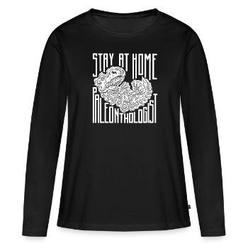 Dinosaurier Erwachsener Dinosaurier - Frauen Premium Bio Langarmshirt - Schwarz - Vorne - Julia (174cm)