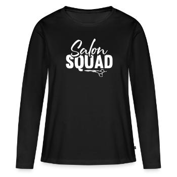 Coiffeur Coiffeur Coiffeur - T-shirt manches longues Premium bio Femme - noir - Devant - Julia (174cm)
