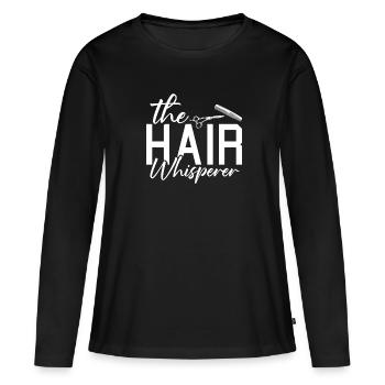 Coiffeur Coiffeur Coiffeur - T-shirt manches longues Premium bio Femme - noir - Devant - Julia (174cm)