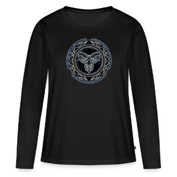 Viking Bélier Bélier Bélier - T-shirt manches longues Premium bio Femme - noir - Devant - Julia (174cm)