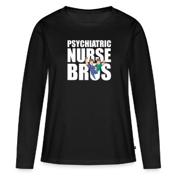 Infirmier - T-shirt manches longues Premium bio Femme - noir - Devant - Julia (174cm)