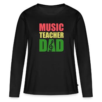 Professeur de musique Professeur de musique Professeur de musique - T-shirt manches longues Premium bio Femme - noir - Devant - Julia (174cm)