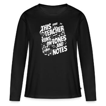 Music teacher Music teacher Music teacher - Women's Premium Organic Long Sleeve Shirt - black - Front - Julia (174cm)