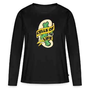 Biologie Biologe Zellen Molekularbiologe - Frauen Premium Bio Langarmshirt - Schwarz - Vorne - Julia (174cm)