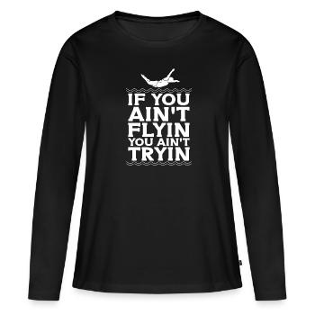 Plongeurs plongeurs - T-shirt manches longues Premium bio Femme - noir - Devant - Julia (174cm)