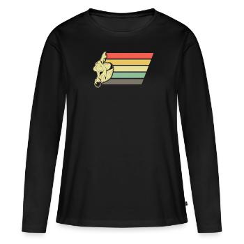 Plongeurs plongeurs - T-shirt manches longues Premium bio Femme - noir - Devant - Julia (174cm)