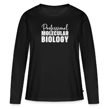 Biologiste Biologiste moléculaire - T-shirt manches longues Premium bio Femme - noir - Devant - Julia (174cm)