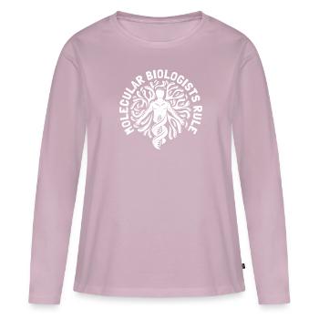 Biologie Biologe DNA Molekularbiologe - Frauen Premium Bio Langarmshirt - Altrosa - Vorne - Julia (174cm)
