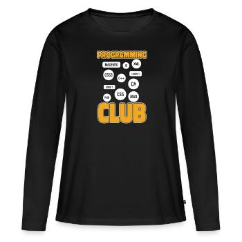 Association des programmeurs de développeurs codeurs - T-shirt manches longues Premium bio Femme - noir - Devant - Julia (174cm)