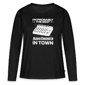 Sound Engineer Mixer - Women's Premium Organic Long Sleeve Shirt - black - Front - Julia (174cm)