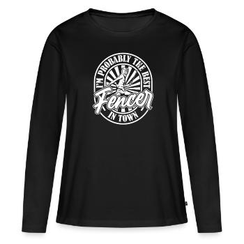 Fechten Fechter - Frauen Premium Bio Langarmshirt - Schwarz - Vorne - Julia (174cm)
