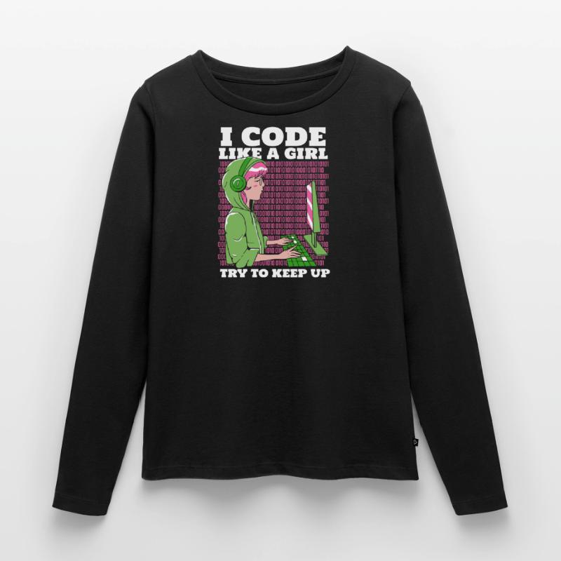 Entwickler Coder Programmierer Frauen Premium Bio Langarmshirt