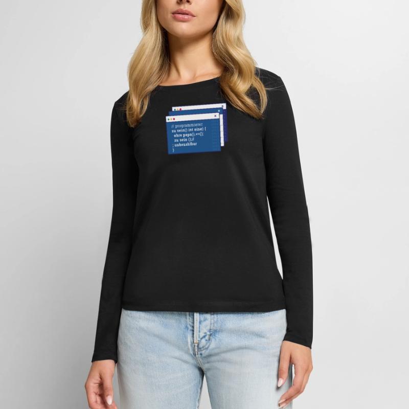 Entwickler Coder Programmierer Vater Frauen Premium Bio Langarmshirt