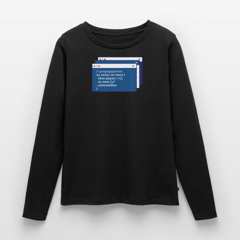 Entwickler Coder Programmierer Vater Frauen Premium Bio Langarmshirt