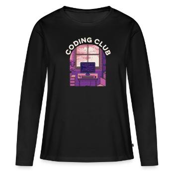 Association des programmeurs de développeurs codeurs - T-shirt manches longues Premium bio Femme - noir - Devant - Julia (174cm)
