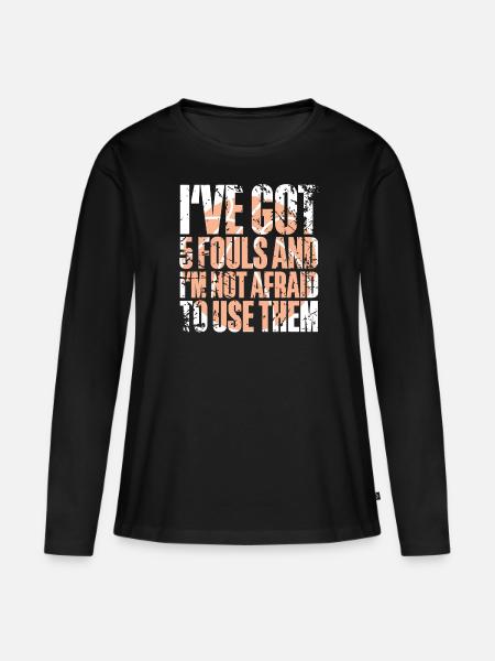 Basketball Basketballer - Frauen Premium Bio Langarmshirt - Schwarz