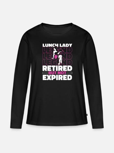 Cafeteria Küchenhilfe Kantine Im Ruhestand - Frauen Premium Bio Langarmshirt - Schwarz