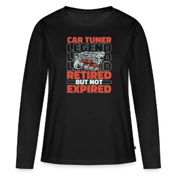 Tuner de tournevis retiré - T-shirt manches longues Premium bio Femme - noir - Devant - Julia (174cm)