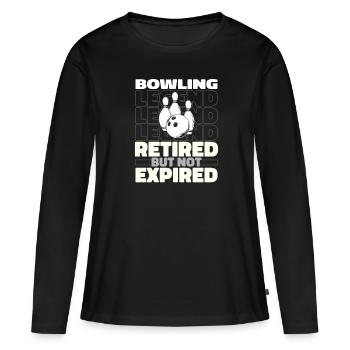 Bowling Bowlen Bowler Im Ruhestand - Frauen Premium Bio Langarmshirt - Schwarz - Vorne - Julia (174cm)