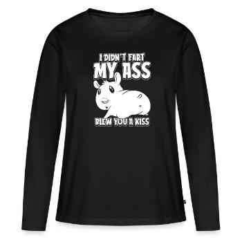 Hamster doré Hamster - T-shirt manches longues Premium bio Femme - noir - Devant - Julia (174cm)